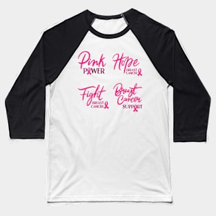 In October We Wear Pink Breast Cancer Awareness Survivor Baseball T-Shirt